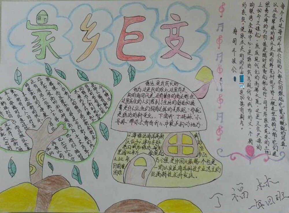 喜看家乡巨变手抄报 喜看家乡巨变手抄报