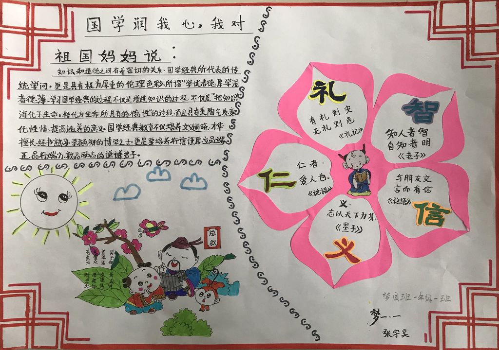 国学润我心手抄报图片 国学润我心手抄报图片