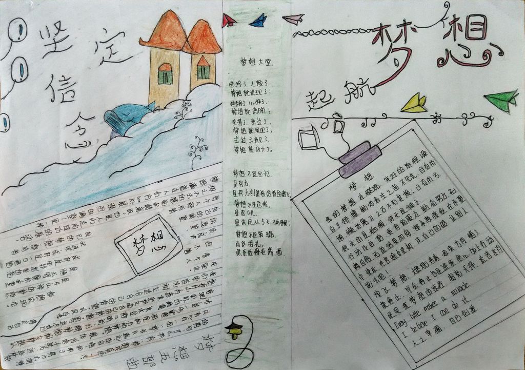坚定信念起航梦想手抄报 坚定信念起航梦想手抄报