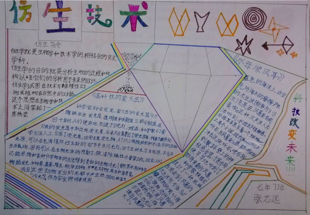 仿生科技手抄报图片大全 仿生科技手抄报图片大全
