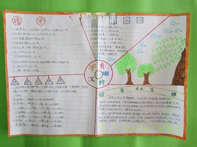 有趣的汉字手抄报大全 有趣的汉字手抄报大全