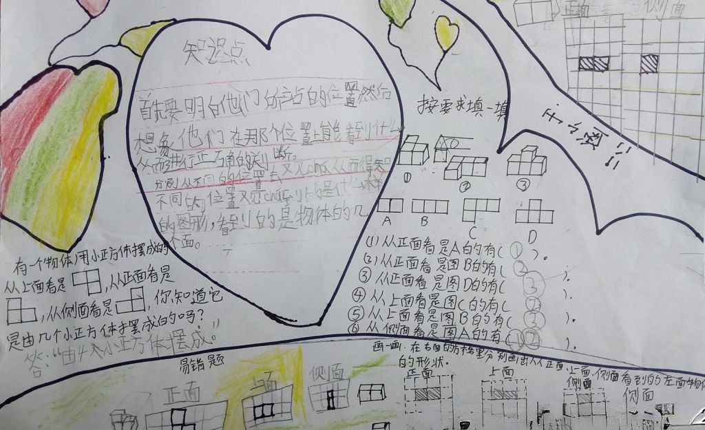 数学观察物体手抄报 数学观察物体手抄报
