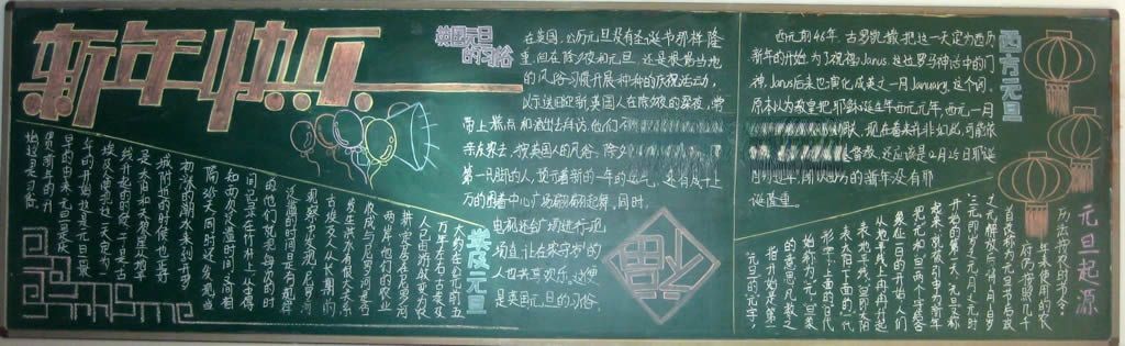 2022元旦节黑板报大全 2022元旦节黑板报大全