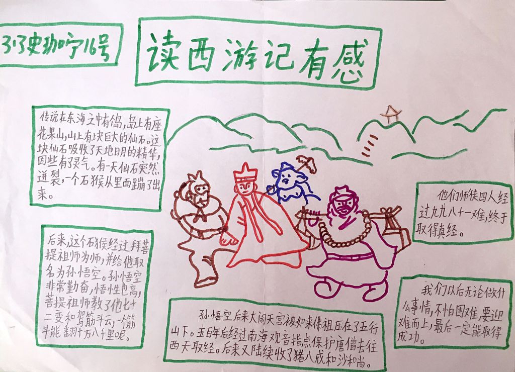 三年级寒假读书手抄报作品展 三年级寒假读书手抄报作品展