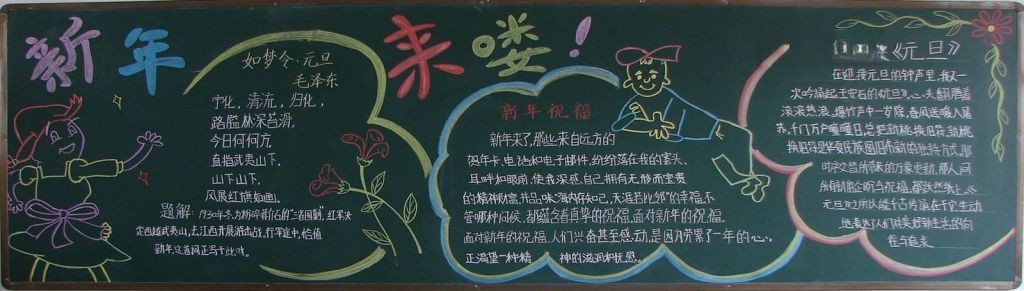 2022元旦黑板报图片大全 2022元旦黑板报图片大全
