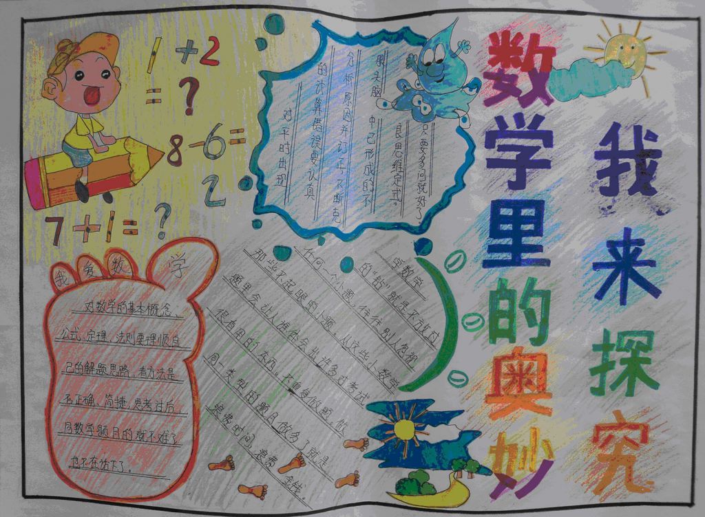 数学里的奥秘我来探究手抄报 数学里的奥秘我来探究手抄报