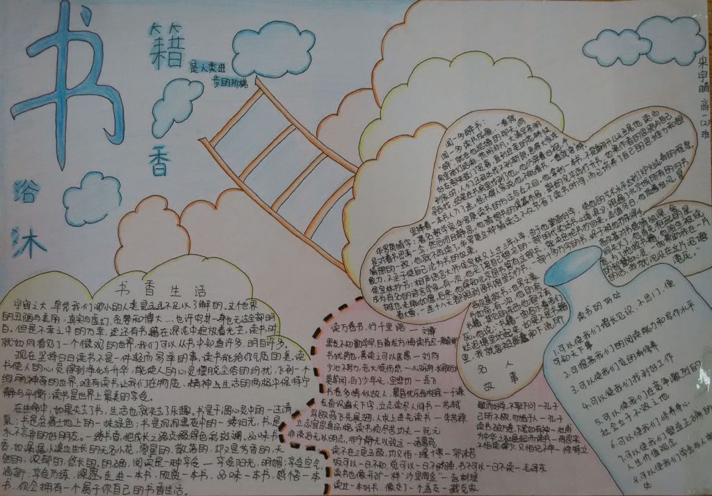 沐浴书香健康成长手抄报 沐浴书香健康成长手抄报