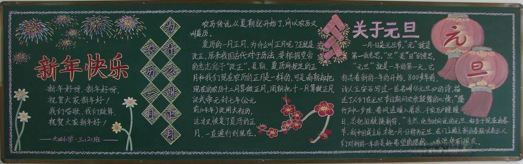 2022元旦黑板报图片大全 2022元旦黑板报图片大全