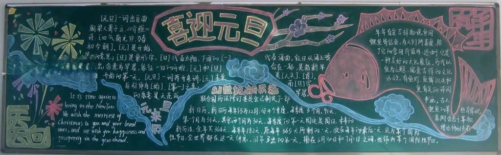 2022元旦节黑板报大全 2022元旦节黑板报大全