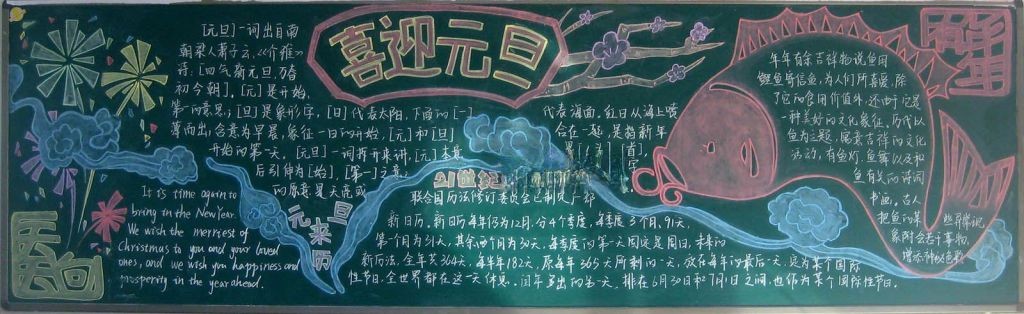 2022元旦黑板报图片大全 2022元旦黑板报图片大全