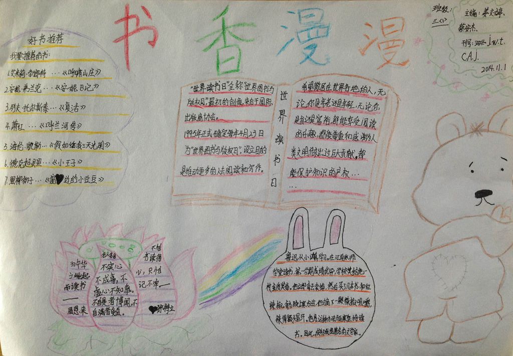 小学生阅读手抄报图片大全 小学生阅读手抄报图片大全