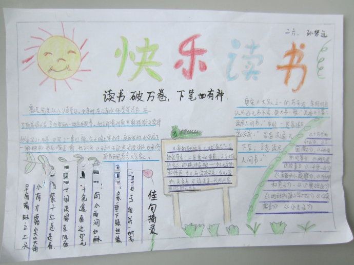快乐读书快乐成长手抄报 快乐读书快乐成长手抄报