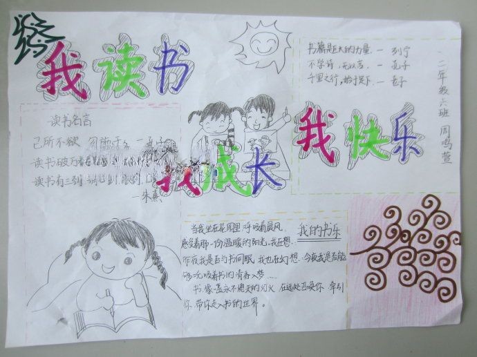 快乐读书快乐成长手抄报 快乐读书快乐成长手抄报