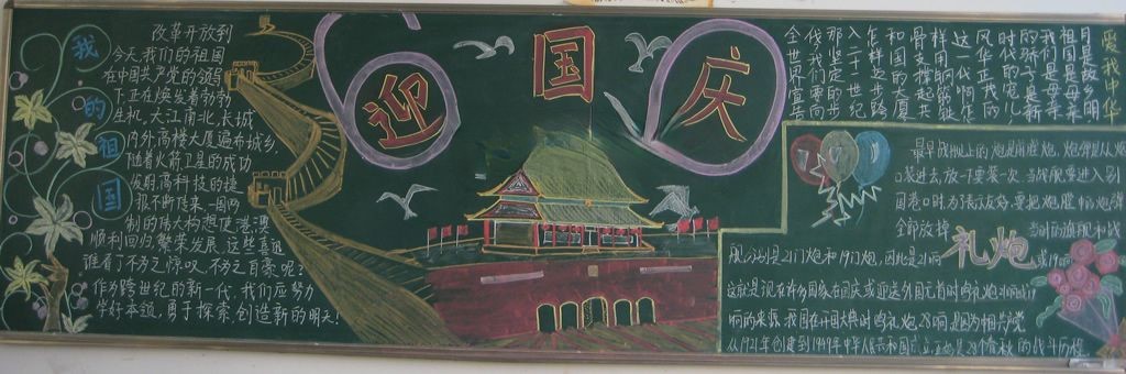 祖国华诞黑板报图片 祖国华诞黑板报图片