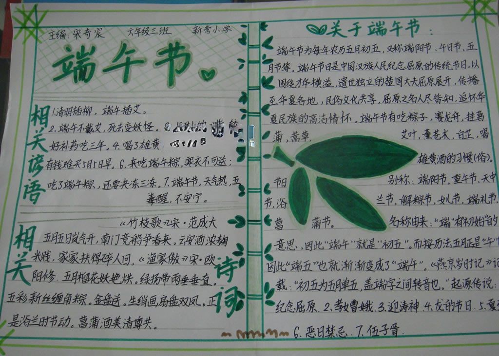 端午节小报图片大全 端午节小报图片大全