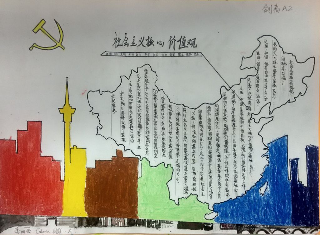 高中生社会主义核心价值观手抄报展 高中生社会主义核心价值观手抄报展