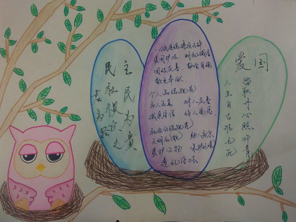 高中生社会主义核心价值观手抄报展 高中生社会主义核心价值观手抄报展