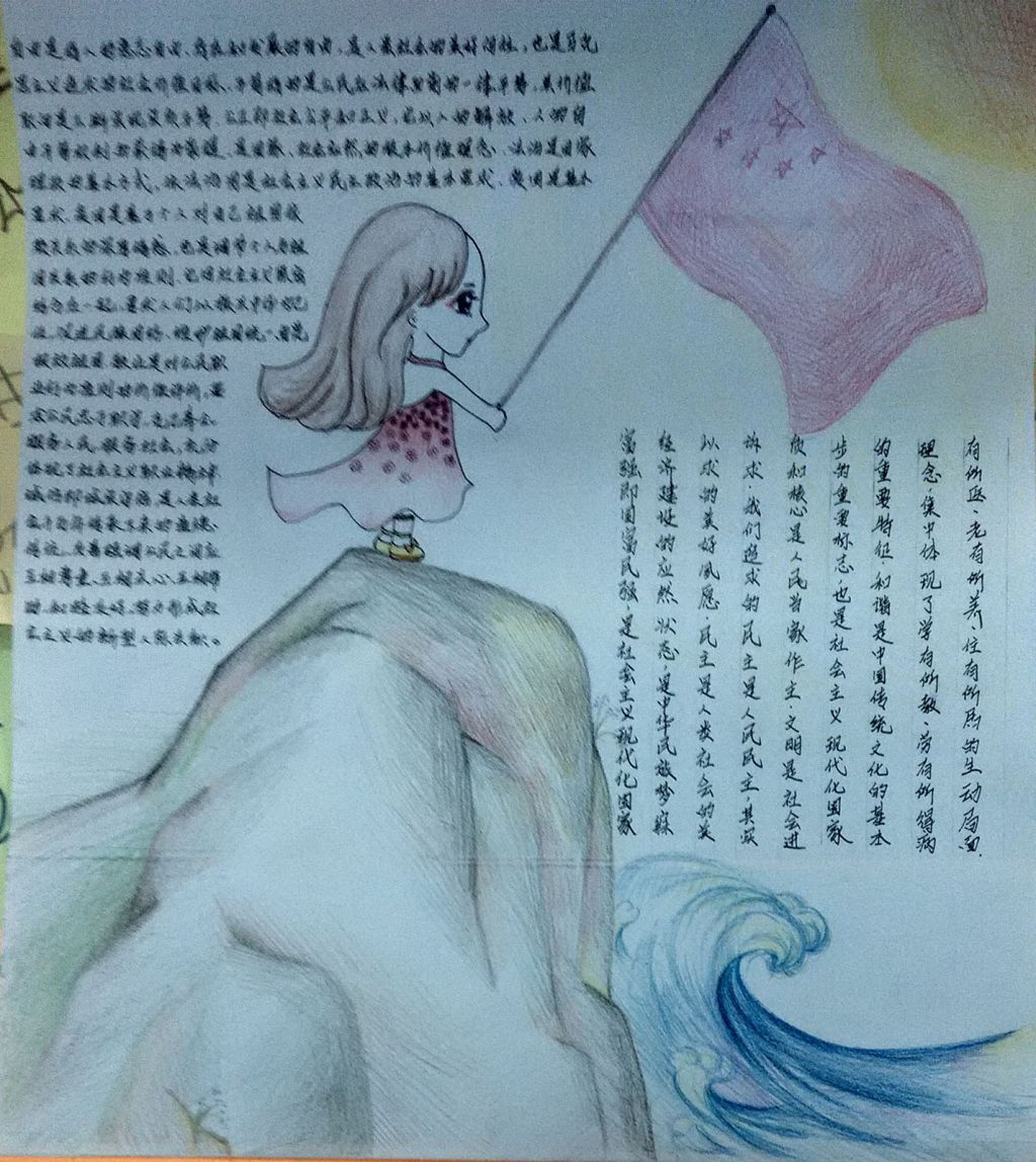 高中生社会主义核心价值观手抄报展 高中生社会主义核心价值观手抄报展
