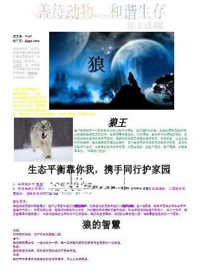 善待生物和谐生存手抄报 善待生物和谐生存手抄报