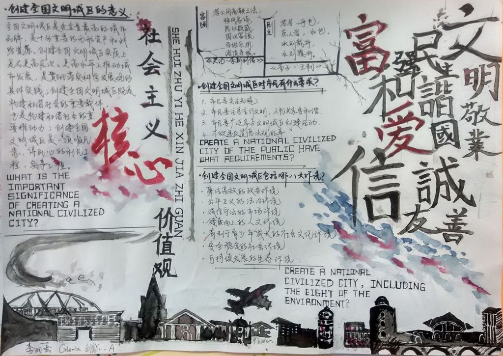 高中生社会主义核心价值观手抄报展 高中生社会主义核心价值观手抄报展