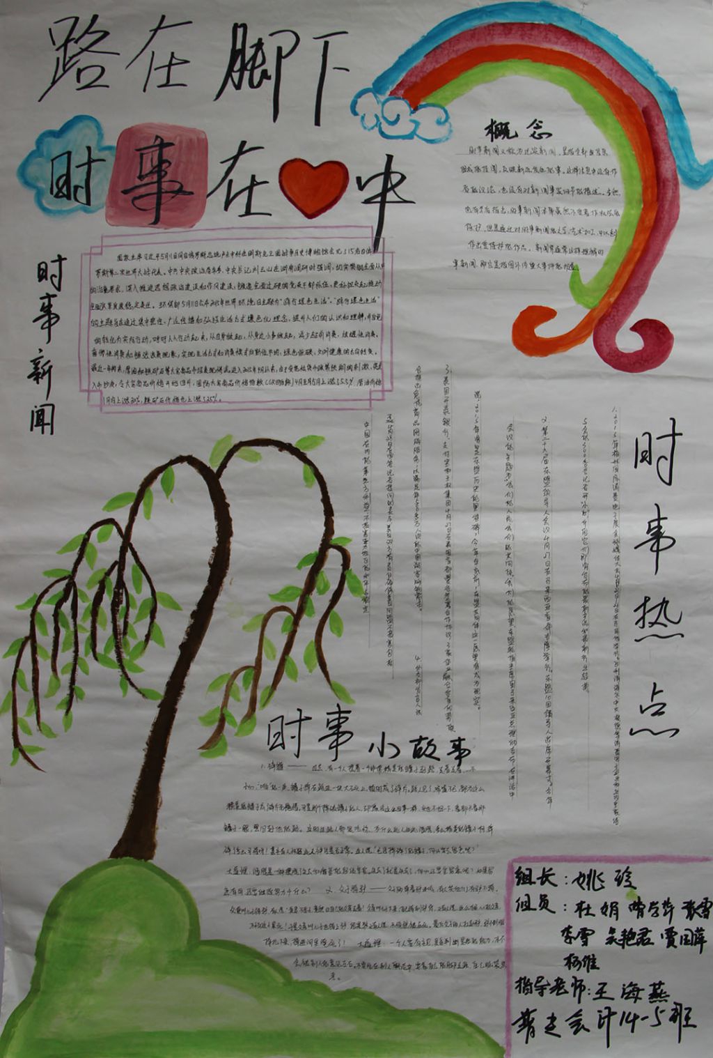 路在脚下时事在心中手抄报 路在脚下时事在心中手抄报