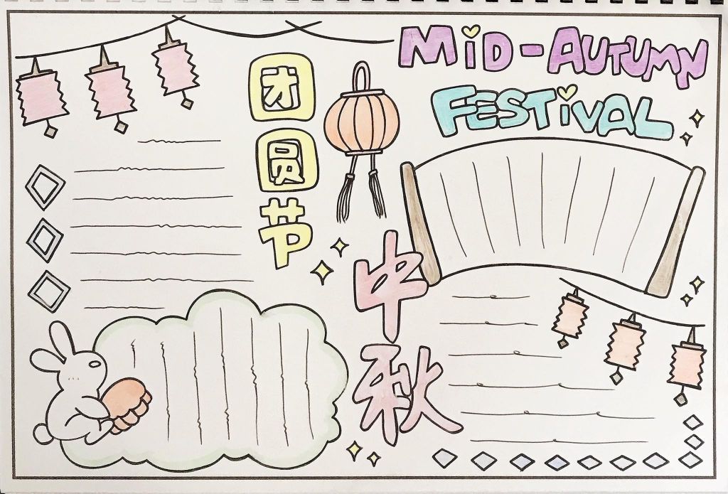 中秋团圆节手抄报图片 中秋团圆节手抄报图片