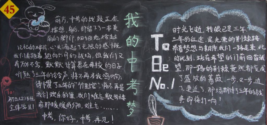 我的中考梦黑板报图片大全 我的中考梦黑板报图片大全
