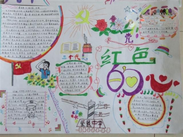 童心向党手抄报版面设计图 童心向党手抄报版面设计图
