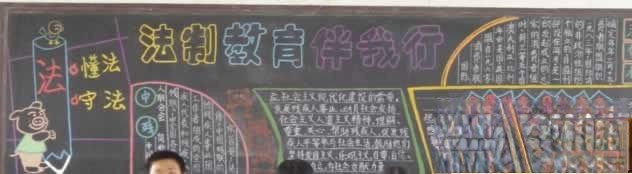 小学生法治教育黑板报欣赏
