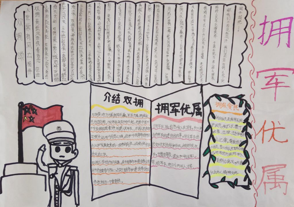 拥军优属手抄报图片,创建双拥模范城手抄报 拥军优属手抄报图片,创建双拥模范城手抄报