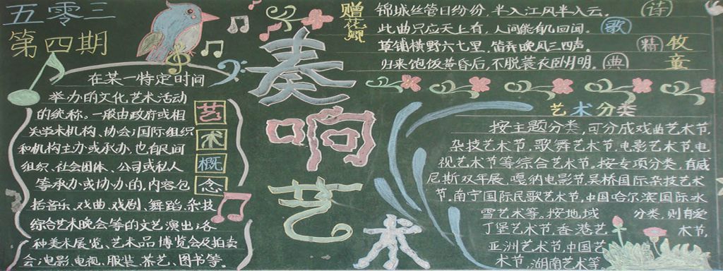 艺术节黑板报图片大全 艺术节黑板报图片大全