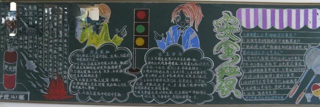 安全知识黑板报版面设计图 安全知识黑板报版面设计图