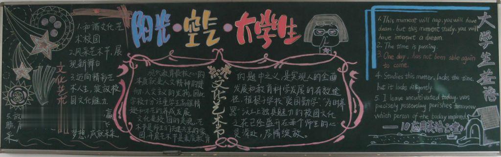 阳光空气大学生黑板报 阳光空气大学生黑板报