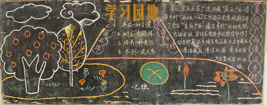 美丽广西清洁乡村黑板报图片展 美丽广西清洁乡村黑板报图片展