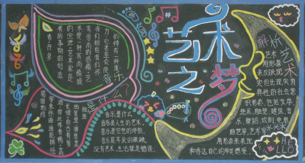 艺术节黑板报图片大全 艺术节黑板报图片大全
