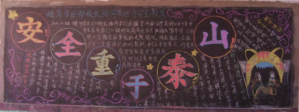 安全重于泰山黑板报 安全重于泰山黑板报