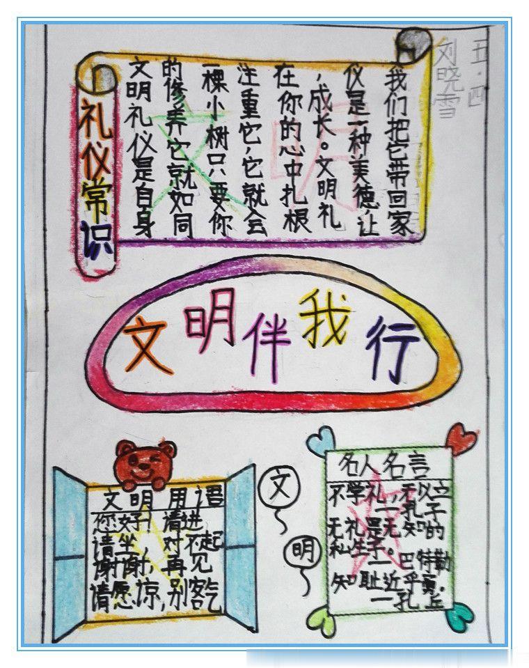 文明伴我行手抄报大全 文明伴我行手抄报大全