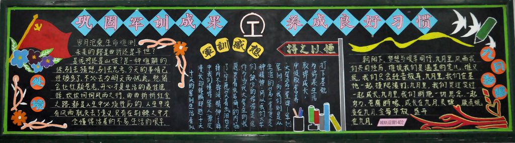 巩固军训成果 养成良好习惯黑板报 巩固军训成果 养成良好习惯黑板报