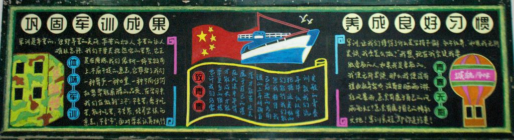 巩固军训成果 养成良好习惯黑板报 巩固军训成果 养成良好习惯黑板报