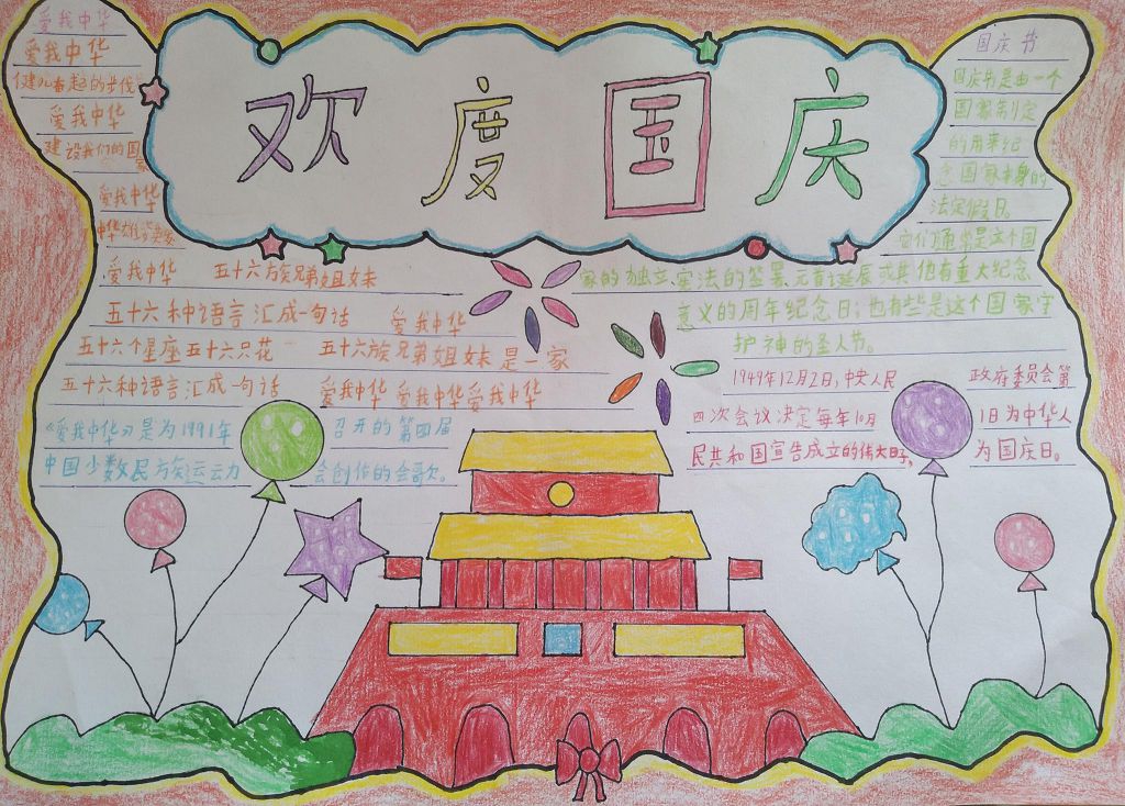 燃爆中国心,国庆手抄报画得毫不费力! 燃爆中国心,国庆手抄报画得毫不费力!