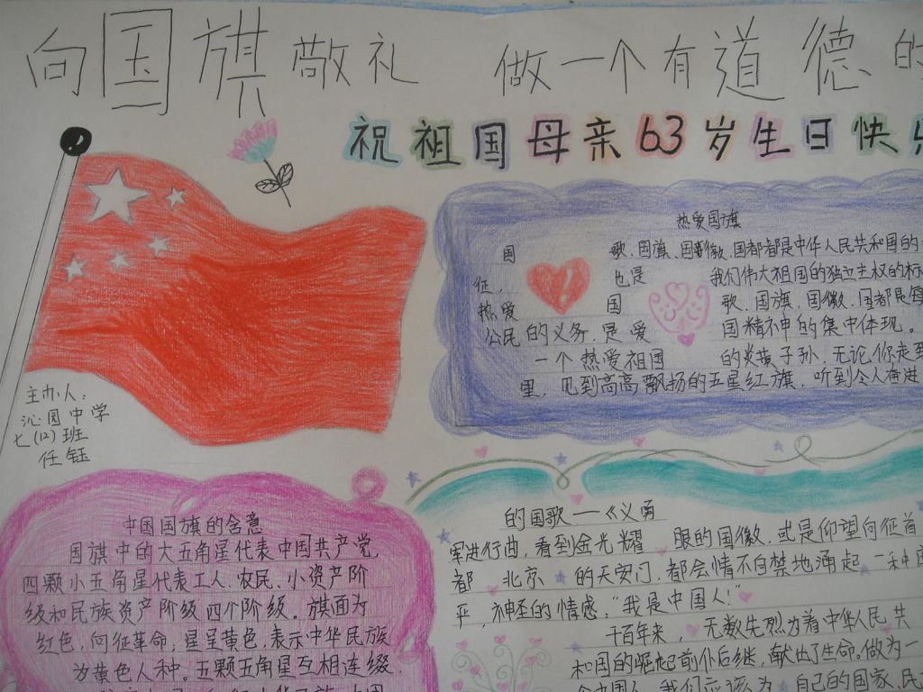 2022向国旗敬礼手抄报 2022向国旗敬礼手抄报