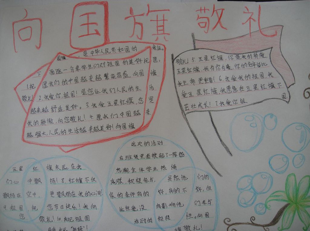 2022向国旗敬礼手抄报 2022向国旗敬礼手抄报