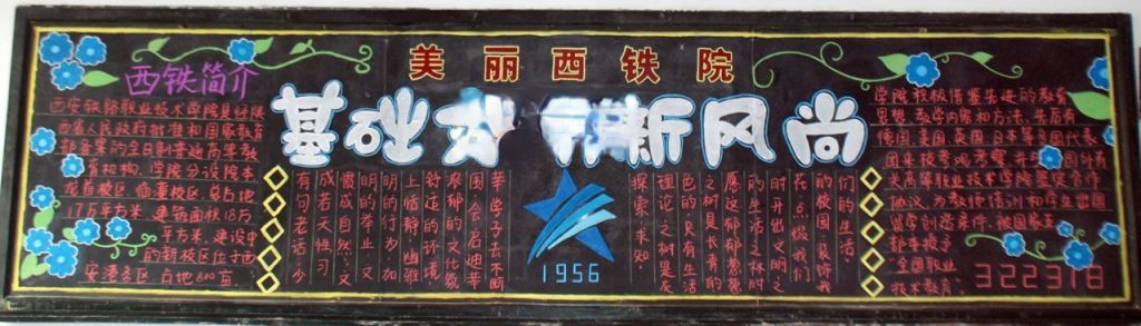 美丽西铁院 文明伴我行黑板报 美丽西铁院 文明伴我行黑板报