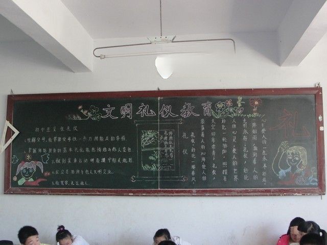 中学生文明礼仪黑板报 中学生文明礼仪黑板报