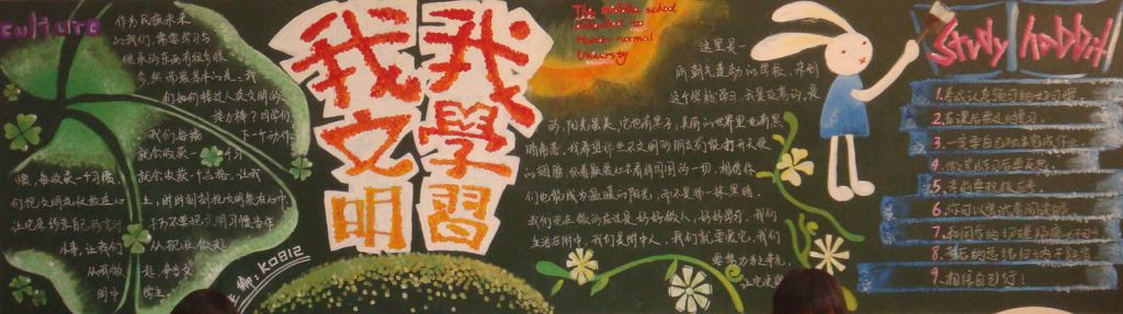 我文明我学习黑板报图片大全 我文明我学习黑板报图片大全