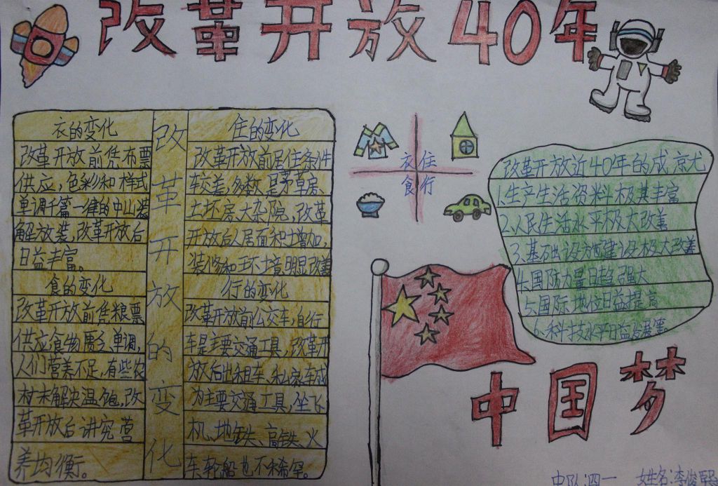 我和爸妈比童年手抄报,改革开放40年变化 我和爸妈比童年手抄报,改革开放40年变化