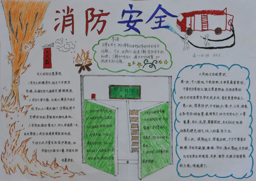 2022消防安全常识手抄报图片 2022消防安全常识手抄报图片