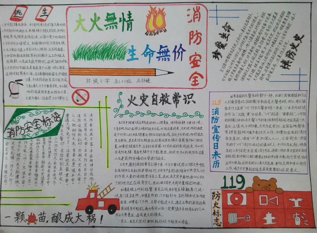 预防火灾从我做起手抄报大全 预防火灾从我做起手抄报大全