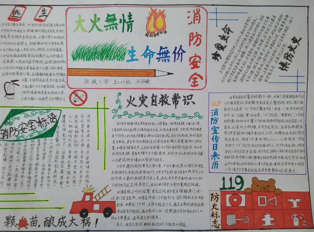 预防火灾从我做起手抄报大全 预防火灾从我做起手抄报大全