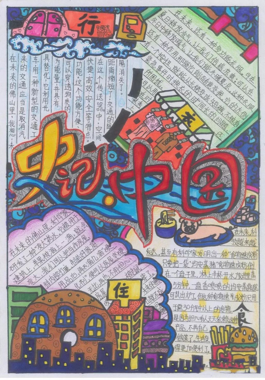 史记中国手抄报,衣食住行的变化 史记中国手抄报,衣食住行的变化